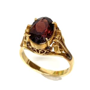 K18 ガーネット付きリング